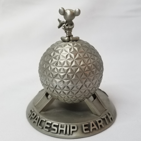 Vtg Walt Disney World Mickey Mouse Epcot Center Pewter Spaceship Earth Geosphere - Picture 5 of 8